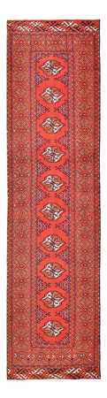 Loper Turkaman tapijt - 277 x 75 cm - rood