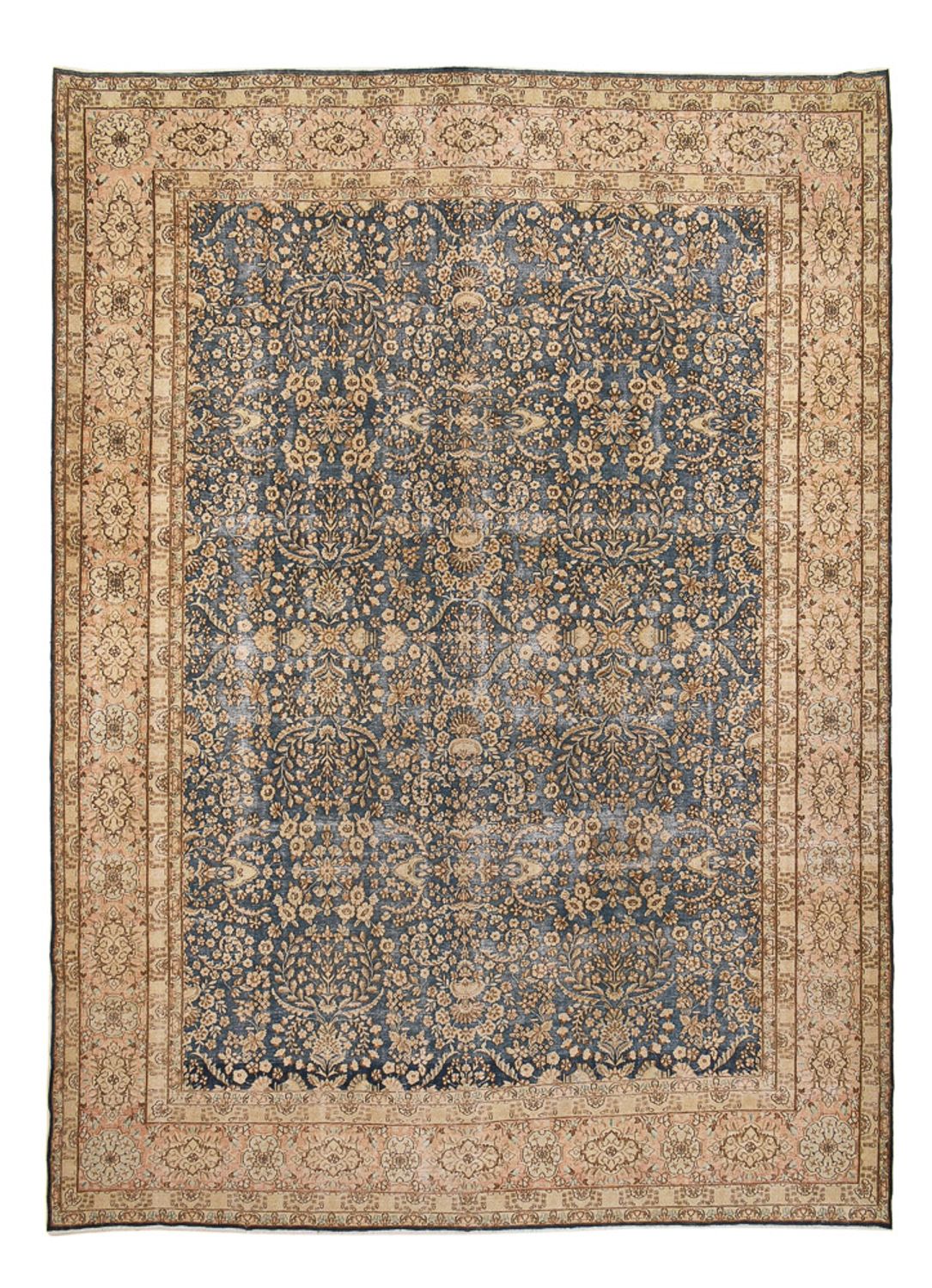 Tapis vintage - 451 x 320 cm - bleu foncé