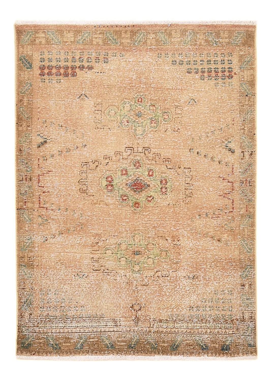 Tapis vintage - 152 x 103 cm - beige foncé