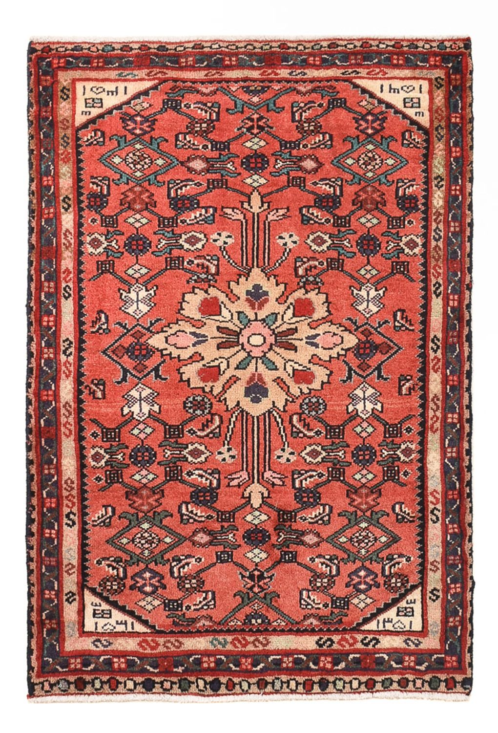 Perserteppich - Nomadic - 88 x 62 cm - rot