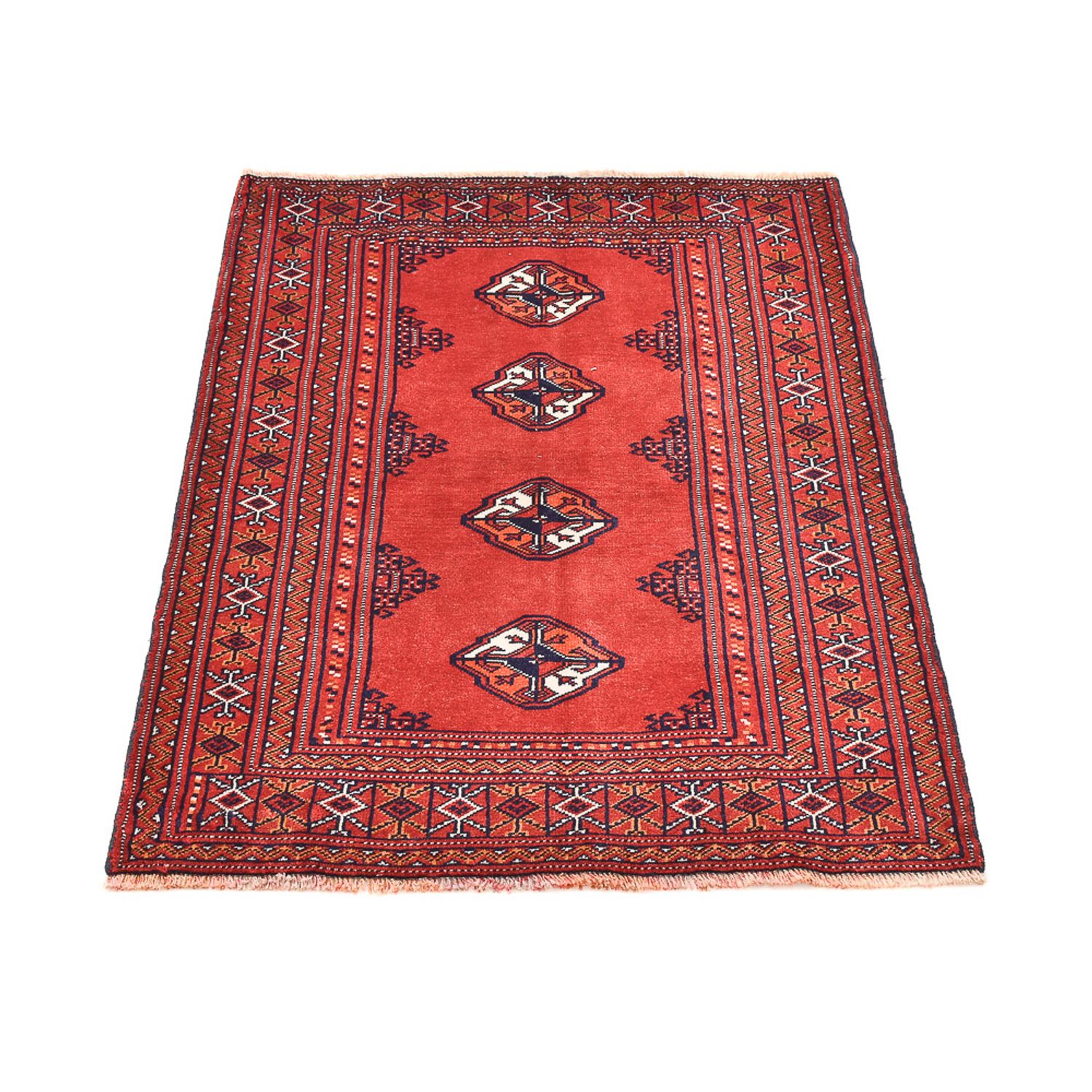 Turkaman Rug - 109 x 88 cm - red