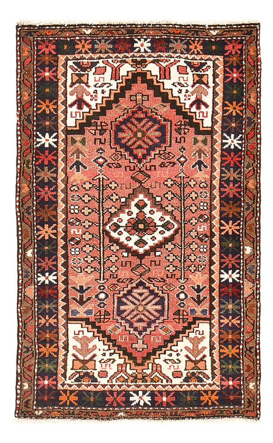 Tapis persan - Bidjar - 127 x 78 cm - rouge clair