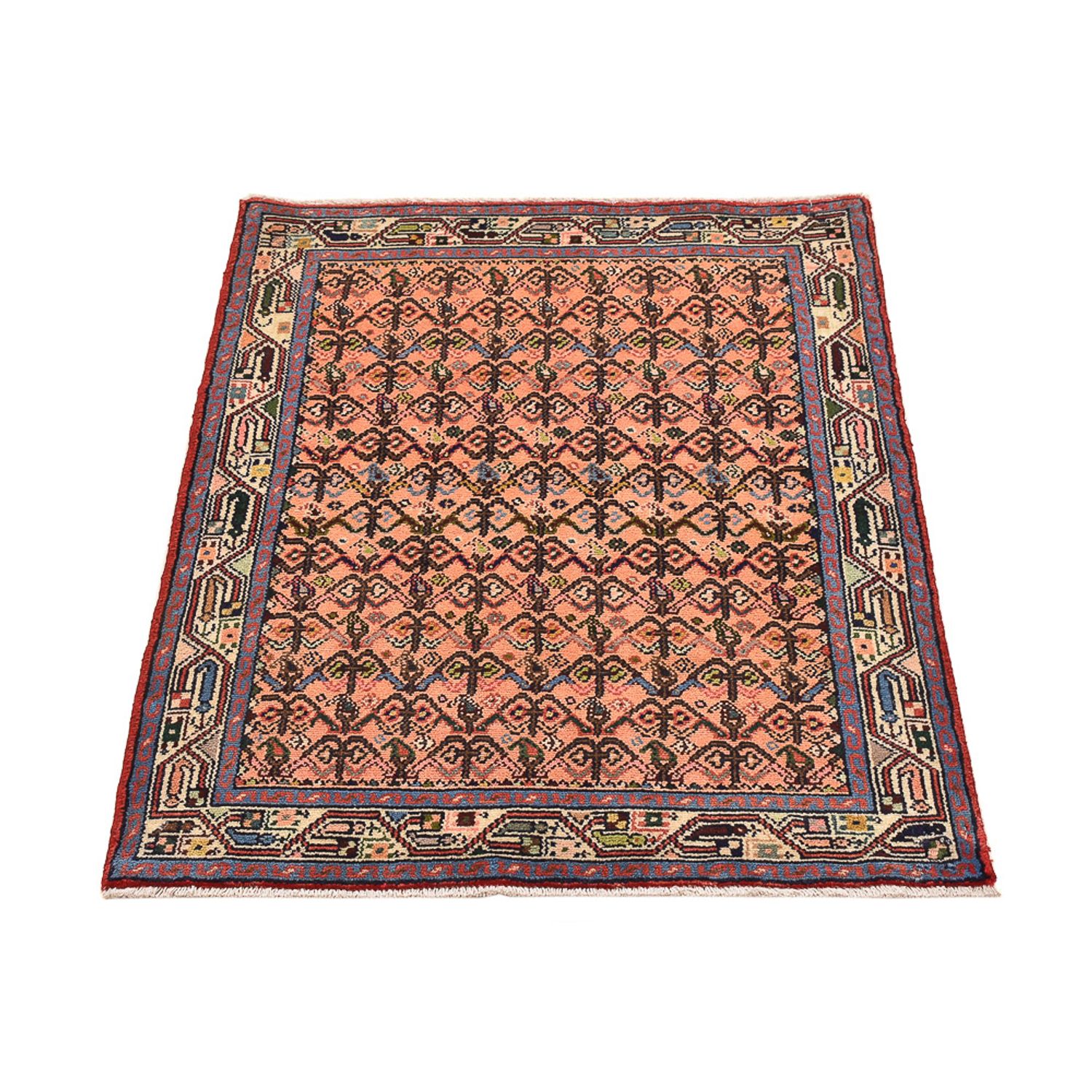 Tapis persan - Nomadic - 112 x 78 cm - rouge clair