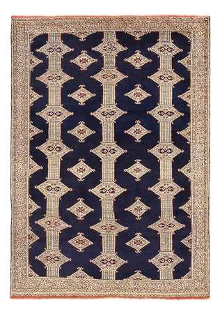 Alfombra Turkaman - 173 x 120 cm - azul oscuro