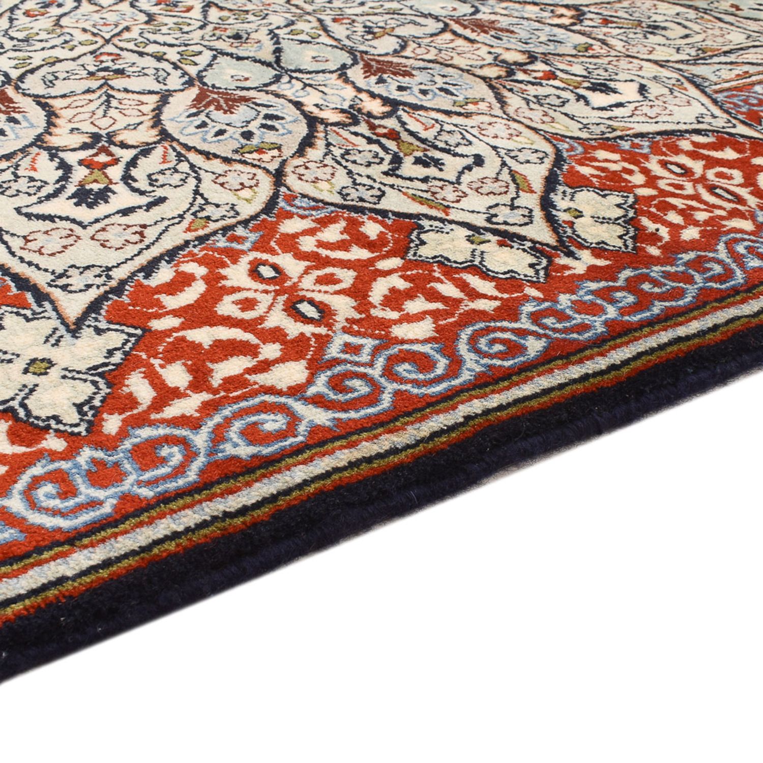 Persiska mattor - Keshan - 228 x 147 cm - ljusgrå