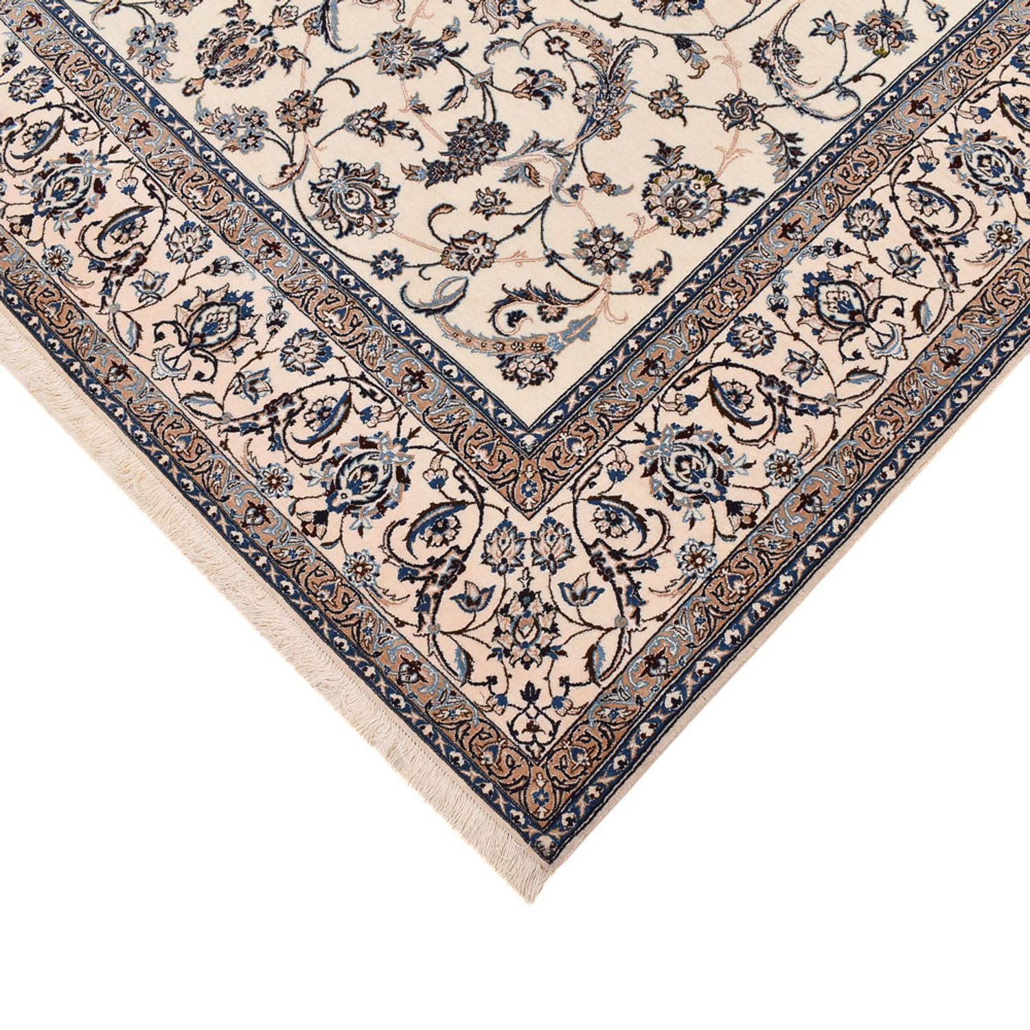 Tapis persan - Nain - Premium - 298 x 206 cm - crème