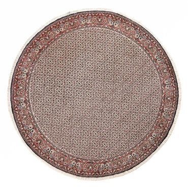 Perzisch tapijt - Bijar rond  - 250 x 250 cm - lichtgrijs