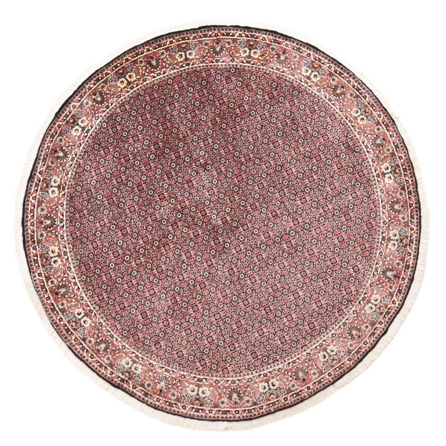 Perzisch tapijt - Bijar rond  - 255 x 255 cm - roest