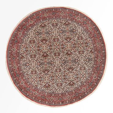 Perzisch tapijt - Bijar rond  - 250 x 250 cm - licht rood