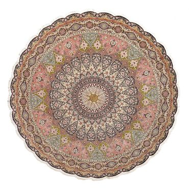 Perzisch tapijt - Tabriz - Royal rond  - 250 x 250 cm - veelkleurig