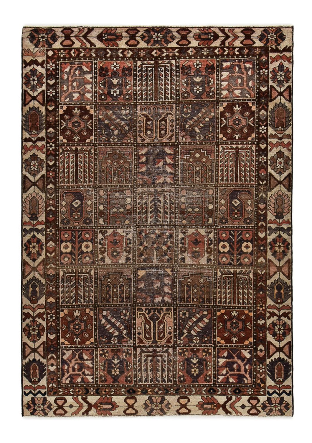 Vintage tapijt - 282 x 198 cm - donkerbruin