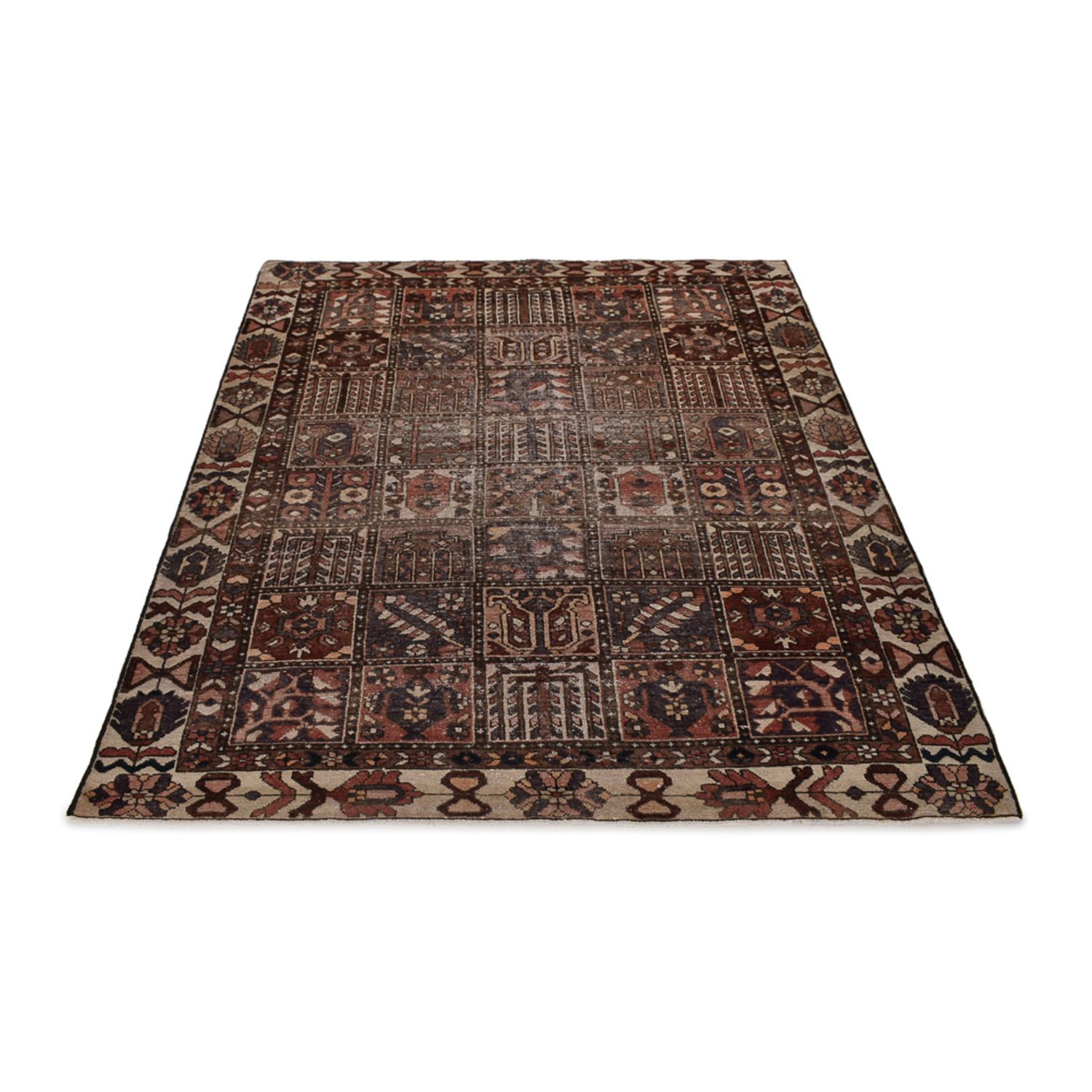 Tapis vintage - 282 x 198 cm - marron foncé