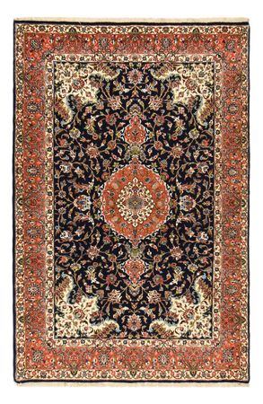 Tapis persan - Ghom - Royal - 205 x 137 cm - bleu foncé