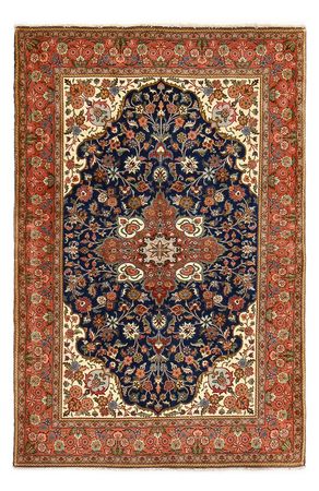 Tapete Persa - Ghom - Royal - 208 x 137 cm - azul escuro