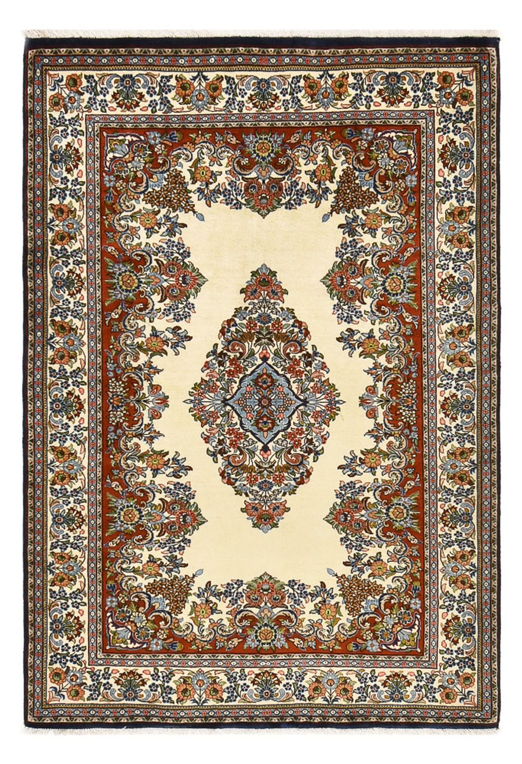 Perserteppich - Ghom - Royal - 188 x 130 cm - hellbeige