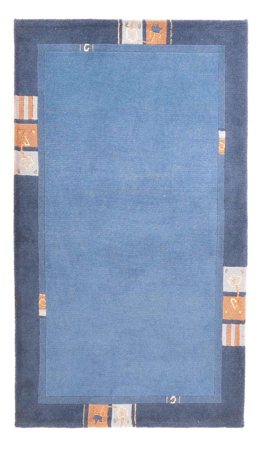 Nepal Teppich - 160 x 90 cm - blau