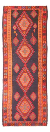 Tapis de couloir Tapis Kelim - Vieux - 385 x 145 cm - multicolore