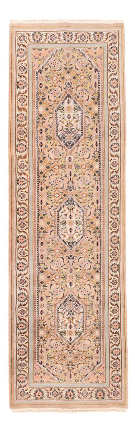 Biegacz Orientalny dywan - Bijar - Indus - 260 x 80 cm - jasny beż