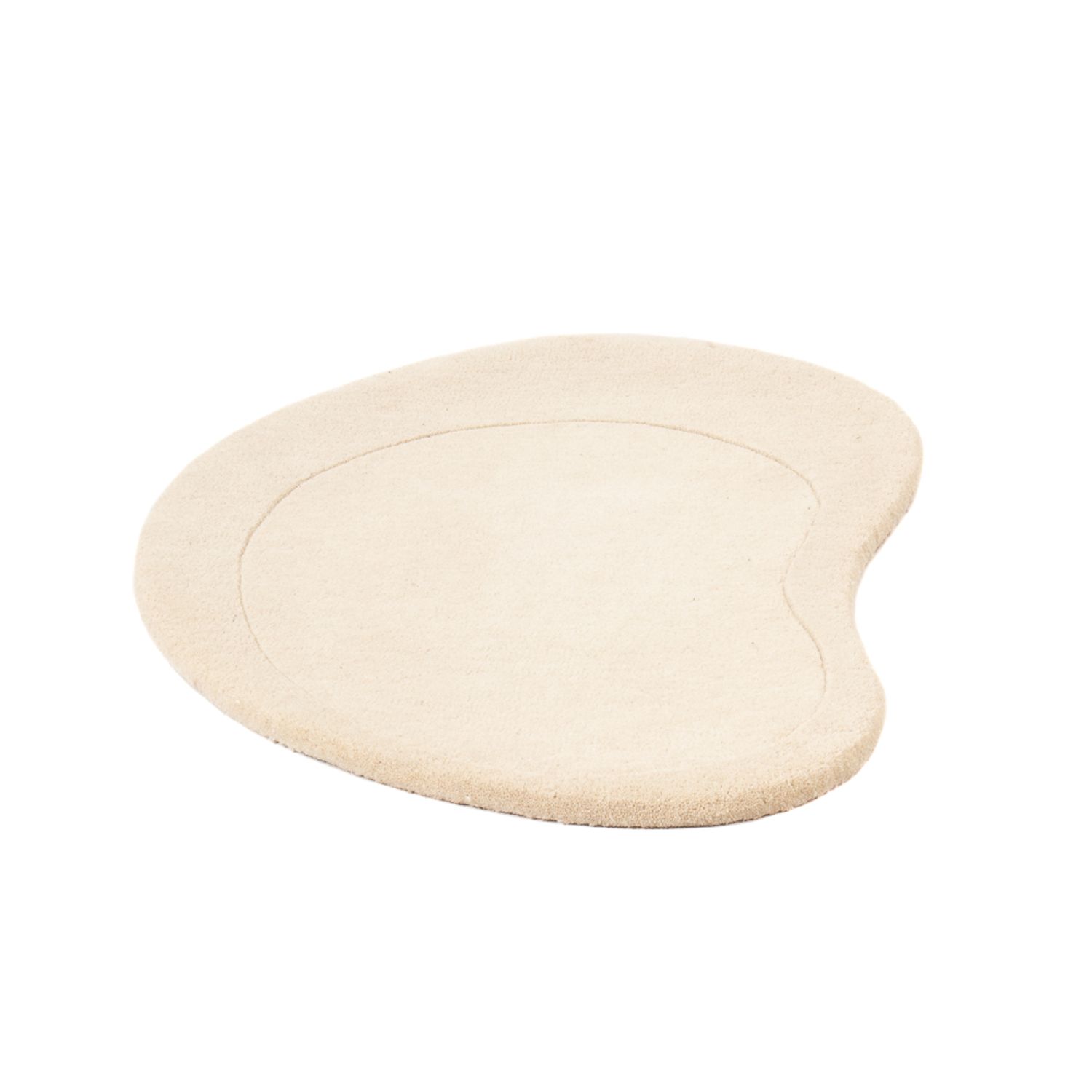 Wollen tapijt - 92 x 58 cm - beige