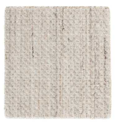 Wool Rug square  - 31 x 31 cm - light grey