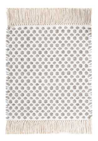 Wool Rug square  - 34 x 30 cm - light grey