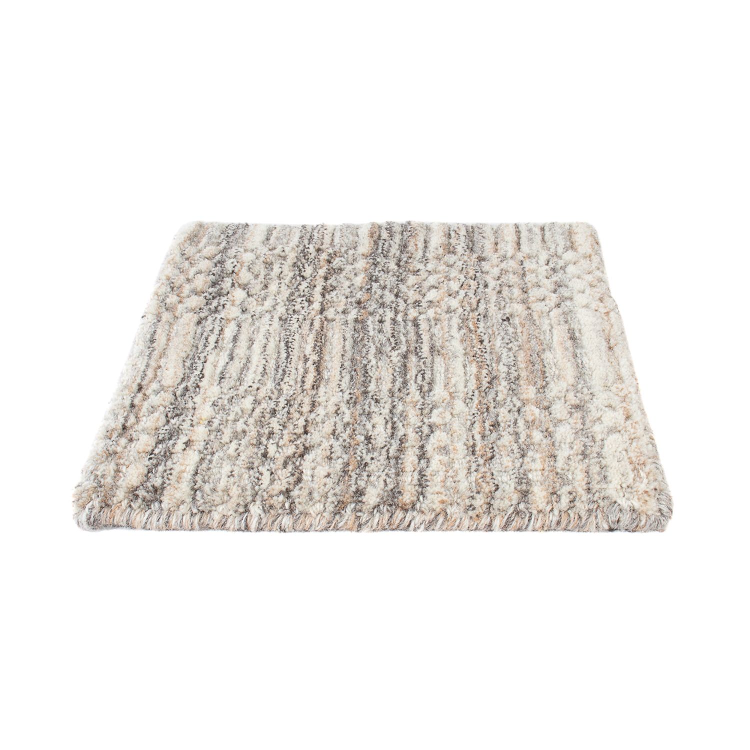 Tapis en laine carré  - 31 x 30 cm - multicolore