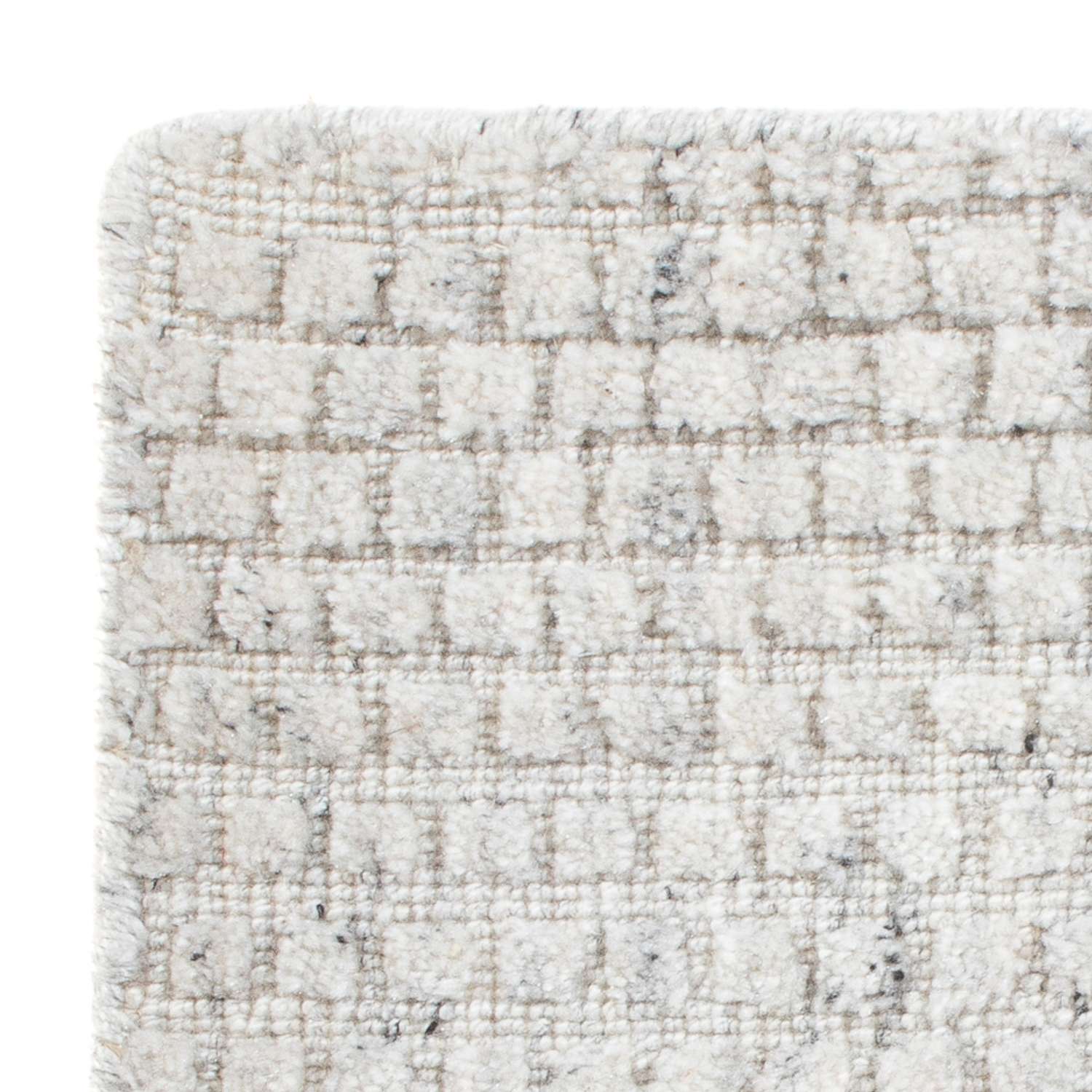 Wool Rug square  - 33 x 30 cm - light grey