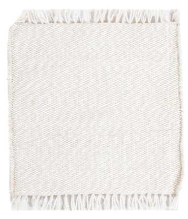 Ullmatta kvadrat  - 34 x 31 cm - vit