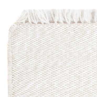 Ullmatta kvadrat  - 34 x 31 cm - vit