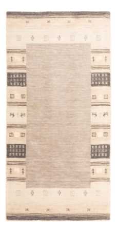 Tapis Gabbeh - Indus - 145 x 70 cm - gris clair