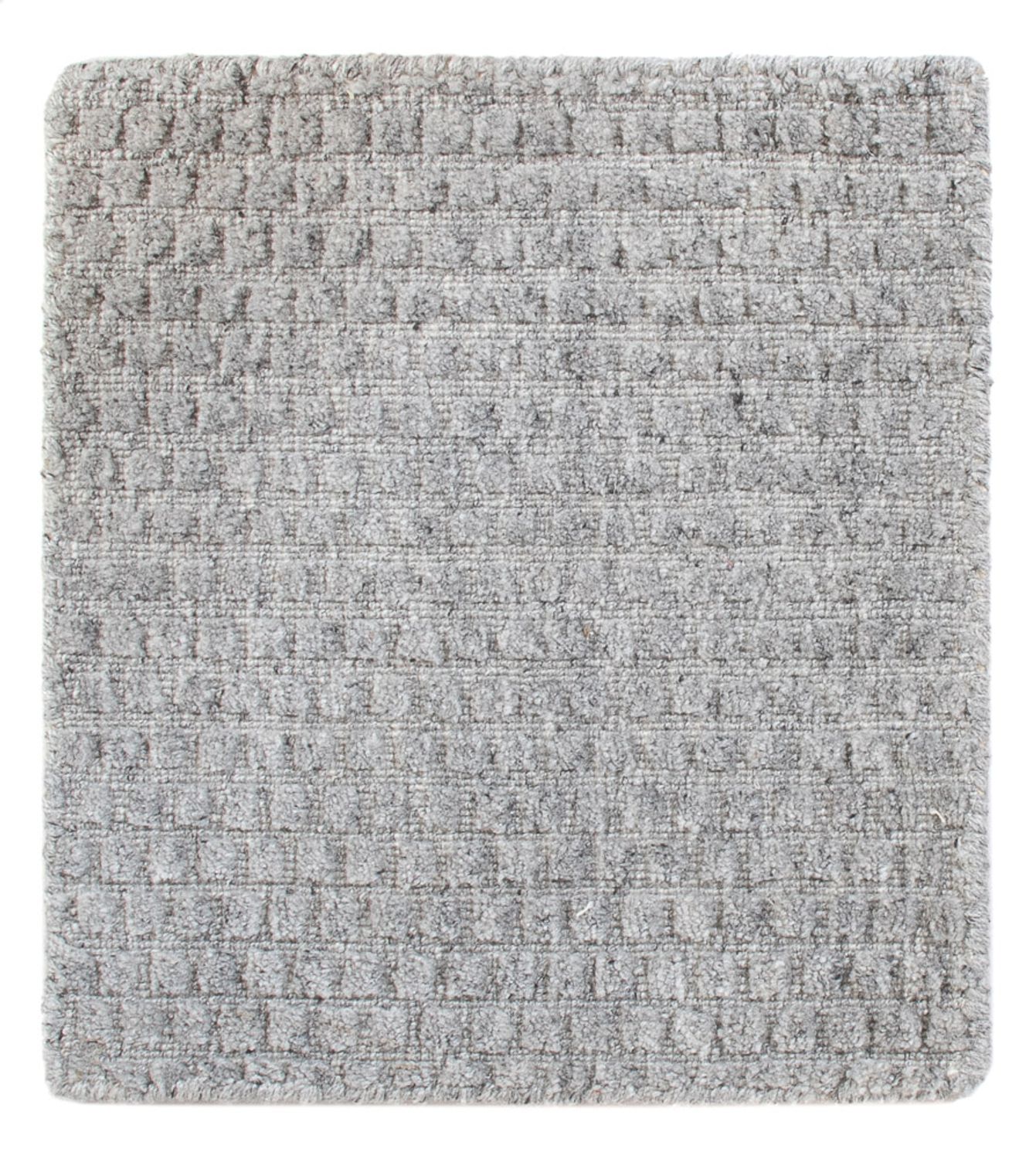 Tapis en laine carré  - 34 x 32 cm - gris