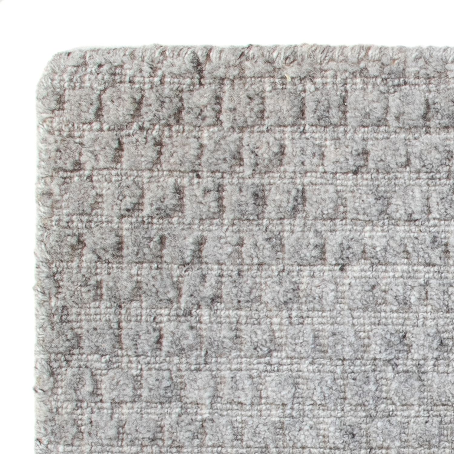 Tapis en laine carré  - 34 x 32 cm - gris