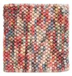 Wool Rug square  - 32 x 32 cm - multicolored