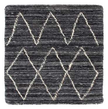 Tapis en laine carré  - 42 x 42 cm - anthracite