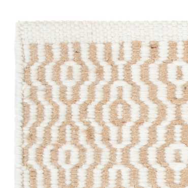 Wollteppich quadratisch  - 35 x 32 cm - beige