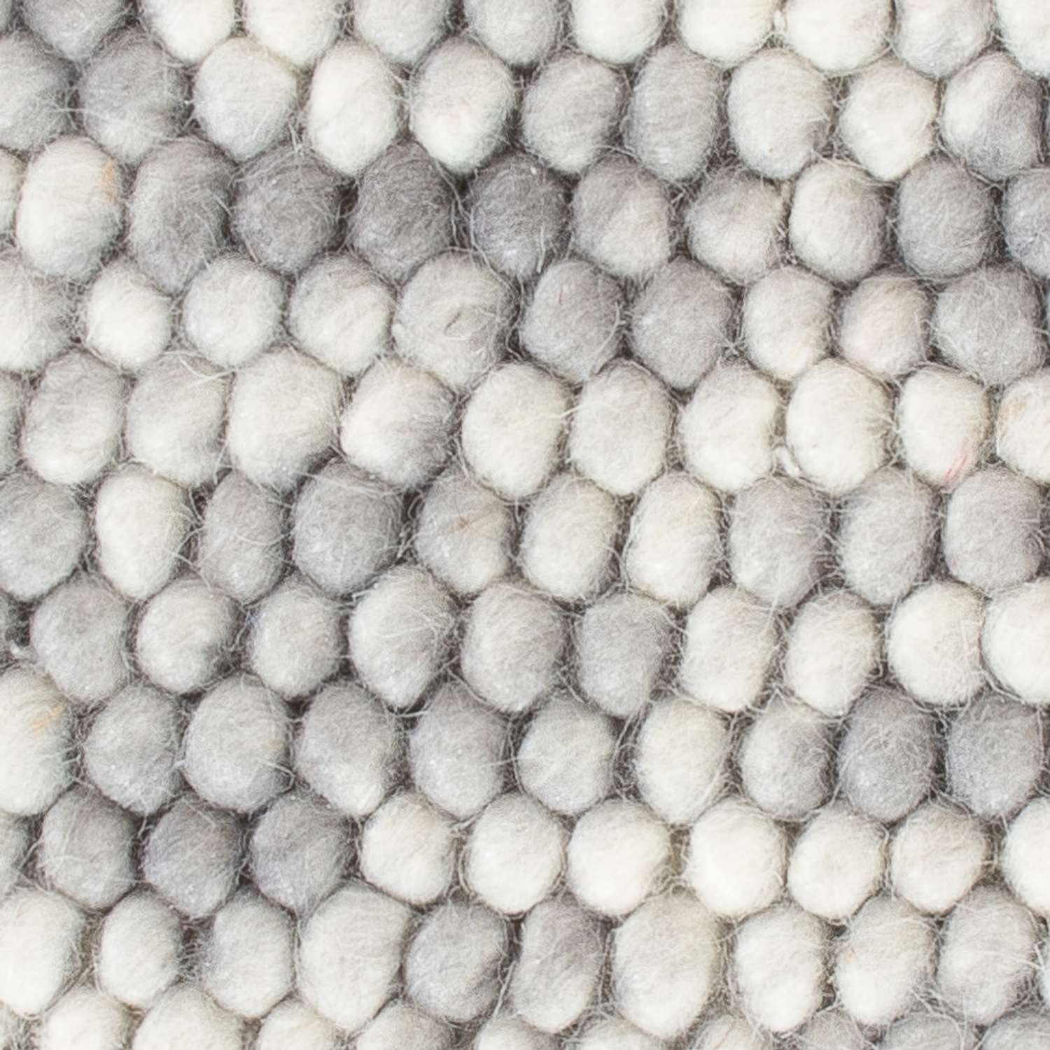 Wool Rug square  - 32 x 32 cm - light grey