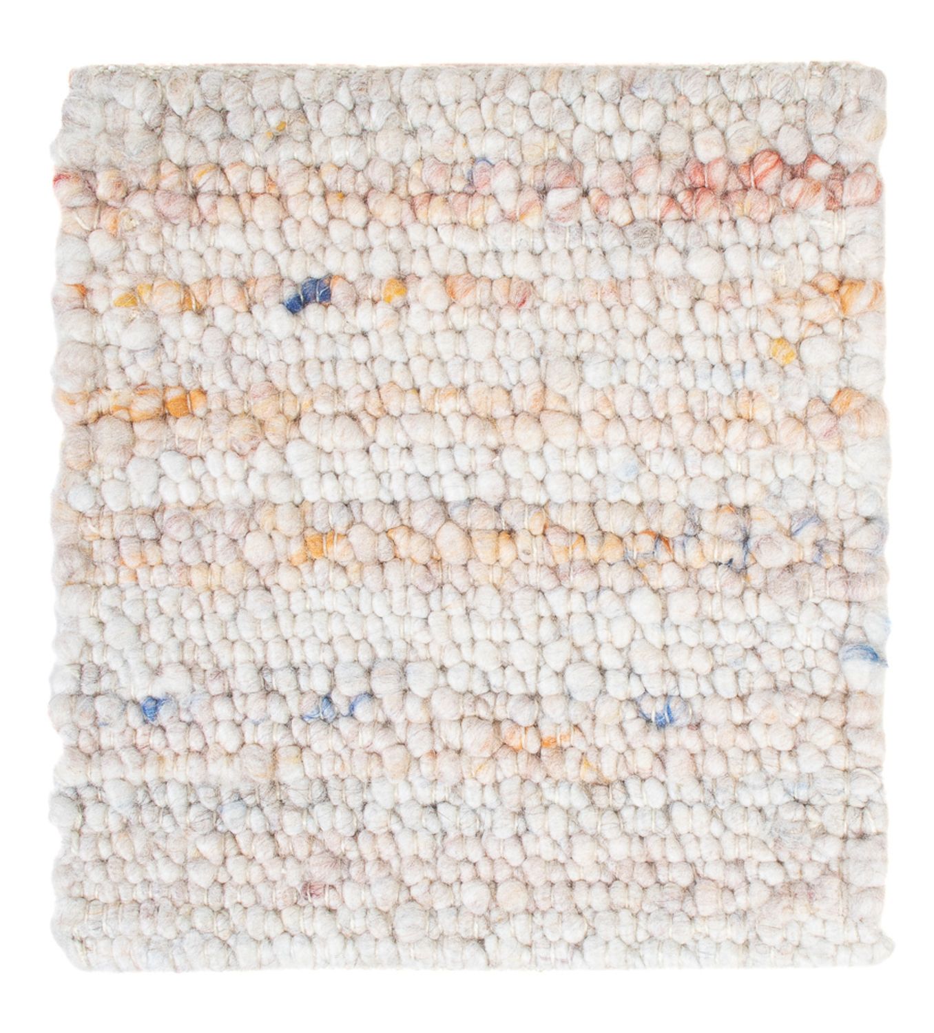 Tapis en laine carré  - 35 x 32 cm - multicolore