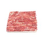 Wollen tapijt vierkant  - 25 x 25 cm - licht rood