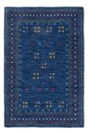 Tapis en laine - 90 x 60 cm - bleu foncé