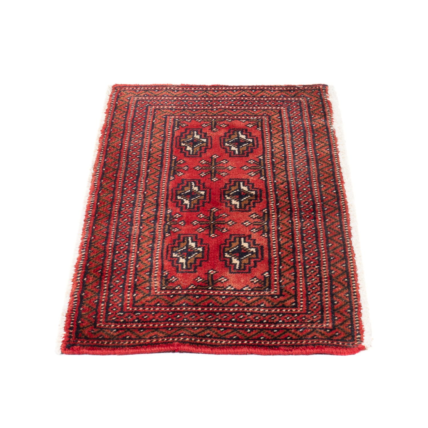 Turkaman Rug - 100 x 50 cm - dark red