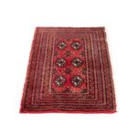 Turkaman Rug - 100 x 50 cm - dark red