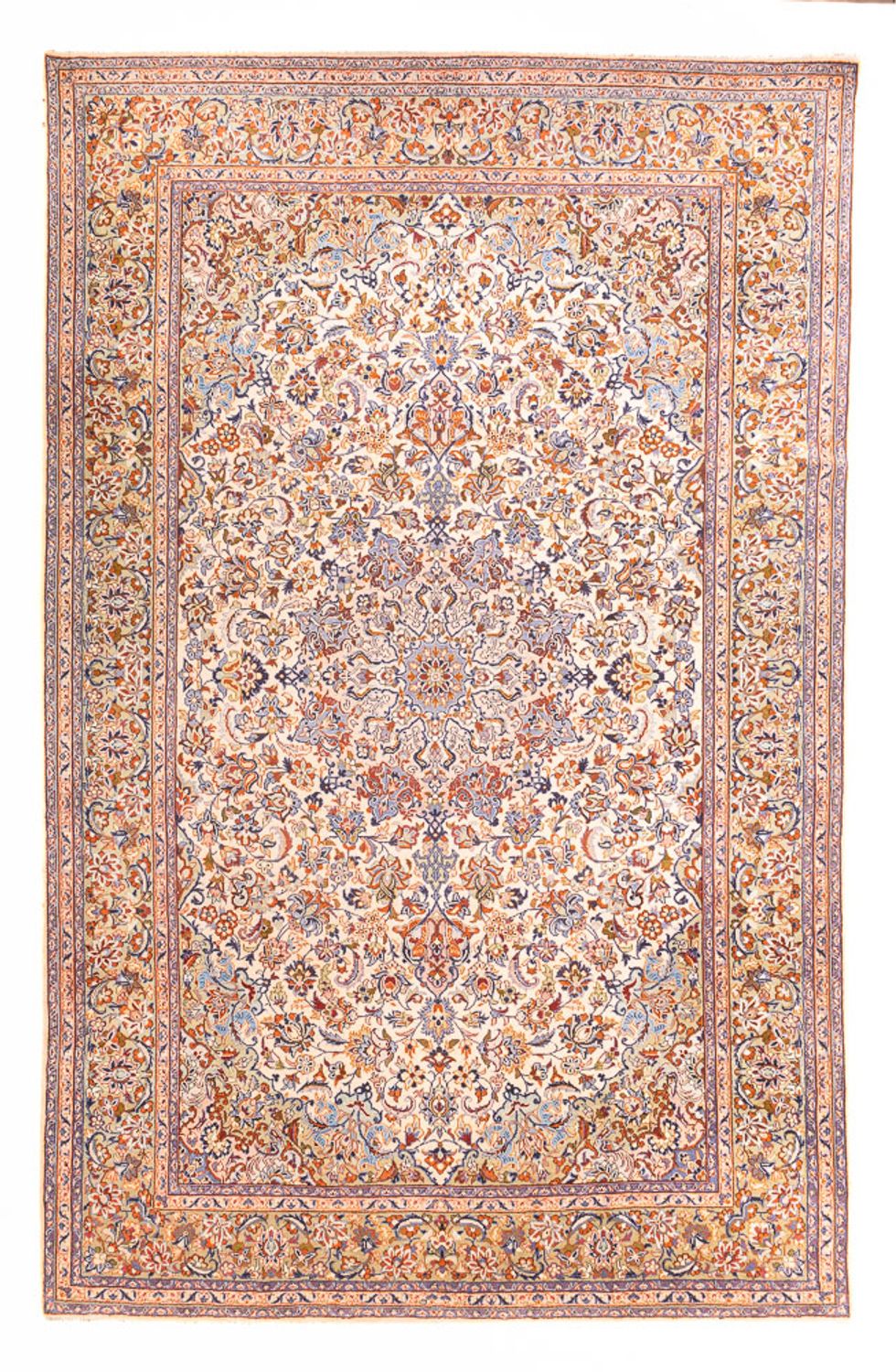 Tapis persan - Keshan - 410 x 280 cm - beige foncé