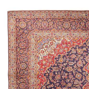 Tapis persan - Keshan - 380 x 295 cm - bleu foncé