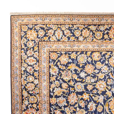 Tapis persan - Keshan - 402 x 288 cm - bleu foncé