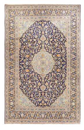 Tapis persan - Keshan carré  - 410 x 395 cm - bleu foncé