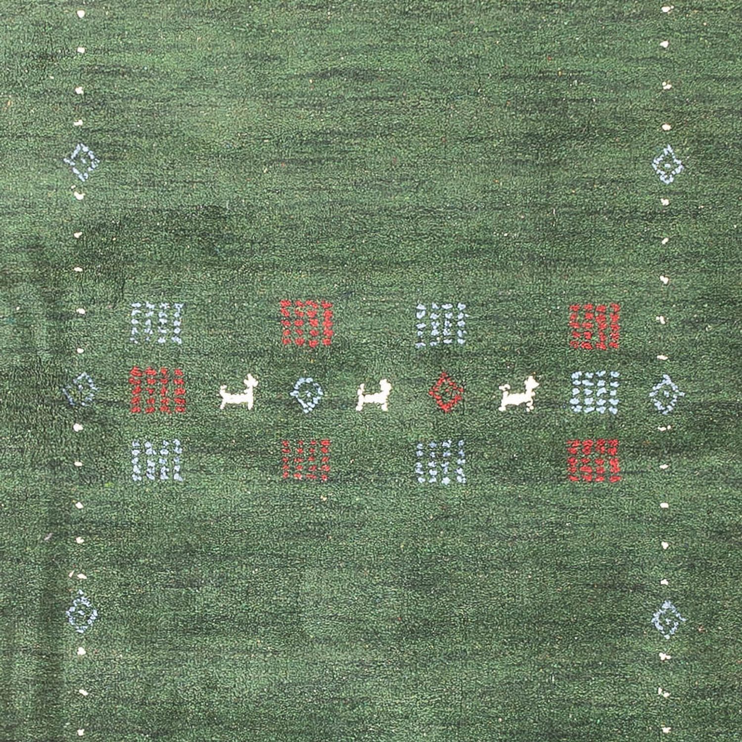 Tapis de couloir Tapis Gabbeh - Indus - 300 x 80 cm - vert