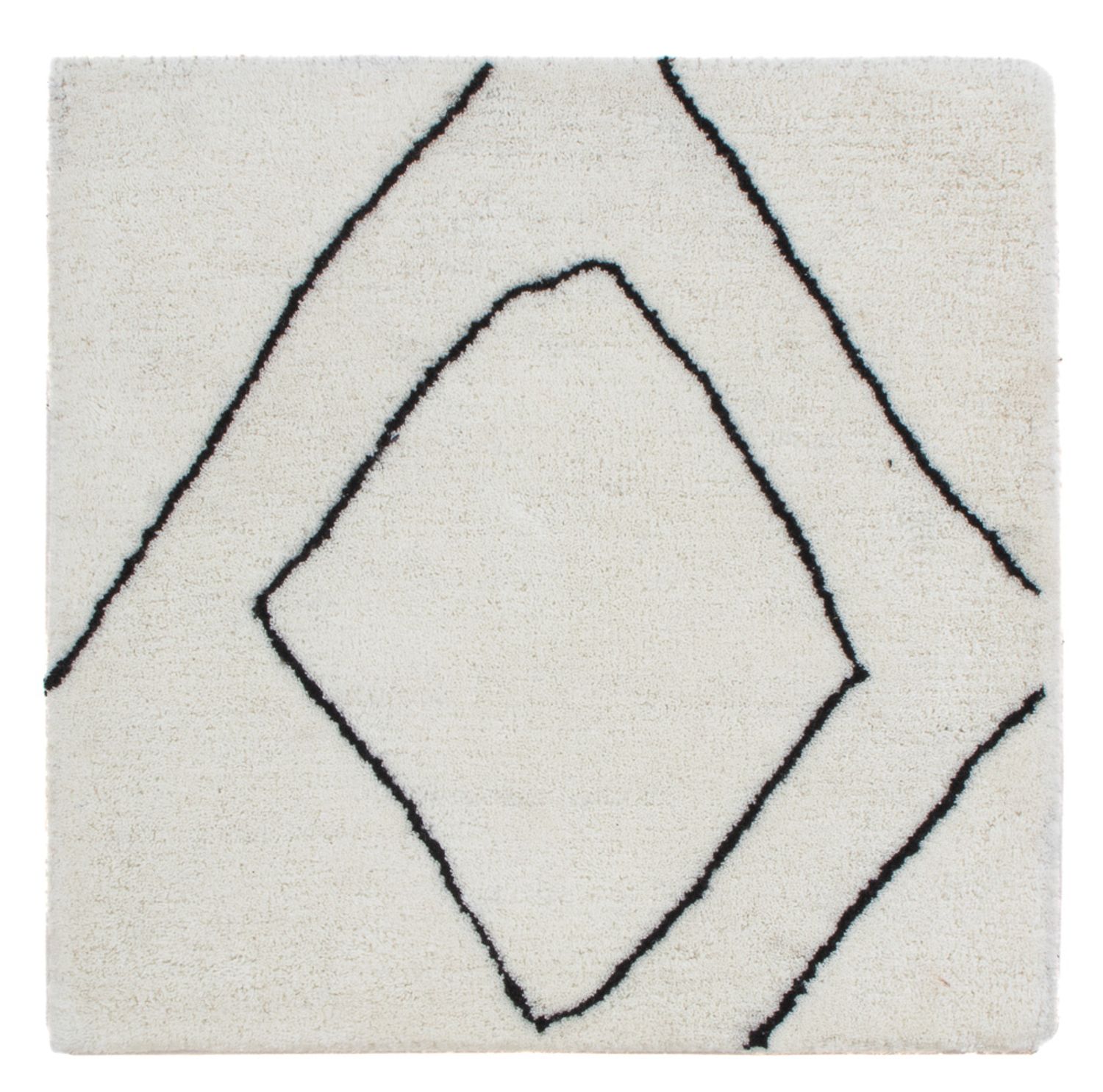 Alfombra de lana cuadrado  - 63 x 63 cm - gris claro