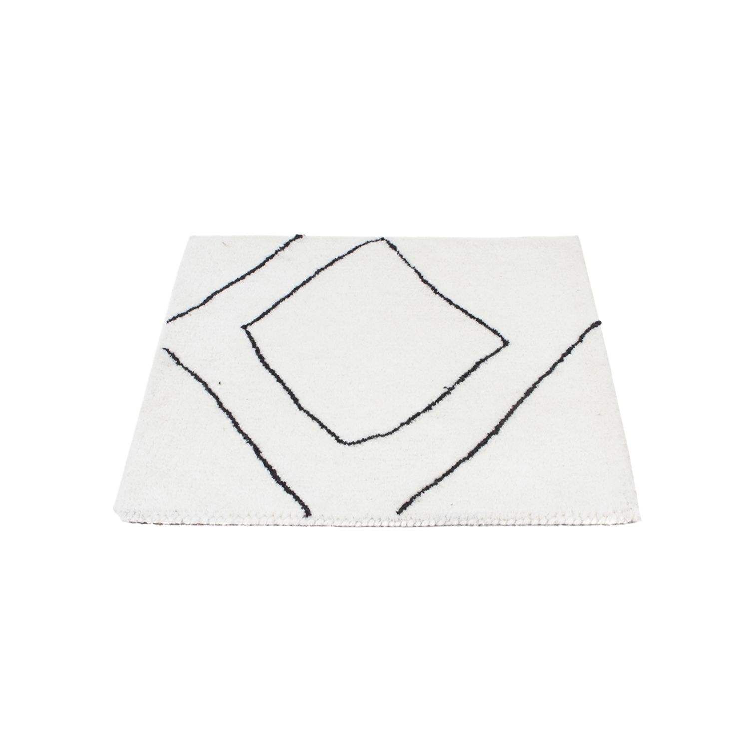 Wool Rug square  - 63 x 63 cm - light grey