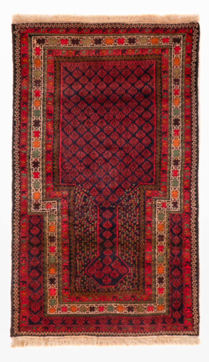 Alfombra Belutsch cuadrado  - 200 x 200 cm - rojo oscuro