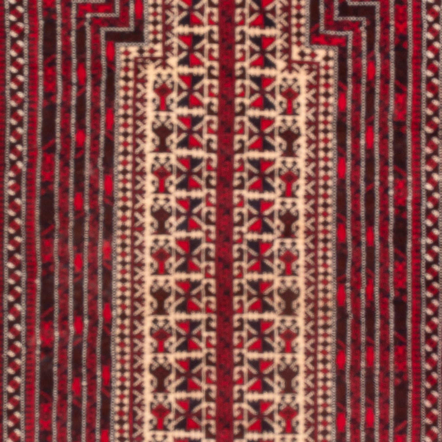 Baluch tapijt vierkant  - 250 x 250 cm - donkerrood